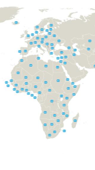 Carte des sites SOS dans le monde