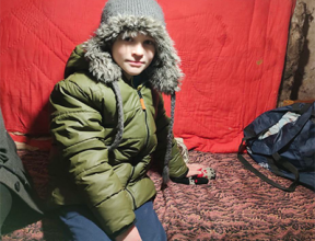 Enfants ukrainiens dans le froid