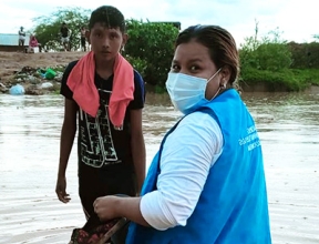 columbia aid worker with SOS