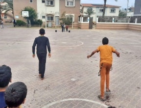 Jeux d'enfants, village d'enfants SOS à Rafah, Palestine, 2024.