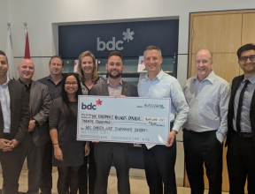 Cheque presentation from BDC to SOS  Children's Villages Canada