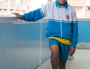 Boy with soccer ball