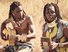British Ncube and his wife. The two are the musical duo of Stango and Nongoma.