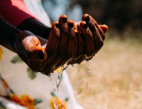 Water in the hands