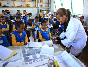 Children's art class in Harar, Ethiopia