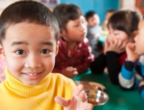 Boy smiling in Vietnam