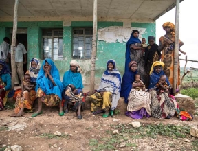 Pregnant and lactating mothers receive nutritional care at Health Centre in Kebele, Fedis District. Photo by Rory Sheldon