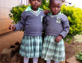 Four-year-old twins Rhoda and Hilda