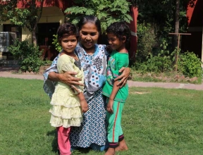 Two sisters with their SOS mother