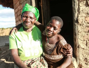Young girl with her grandmother