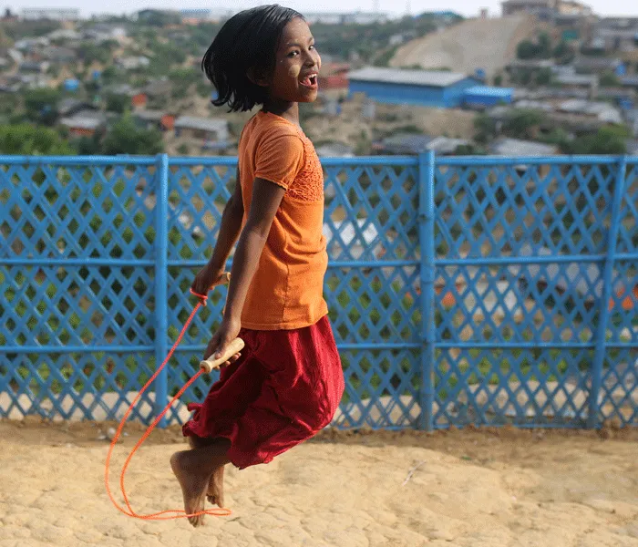 Girl Skipping