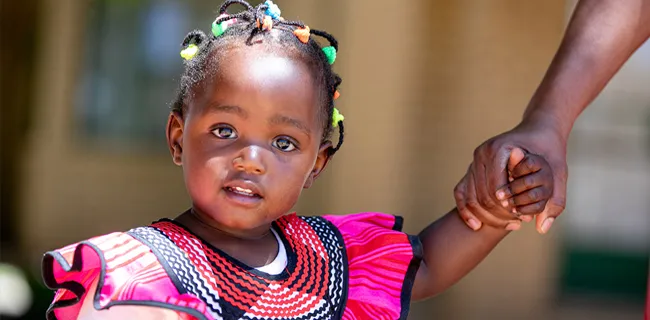 little girl in namibia