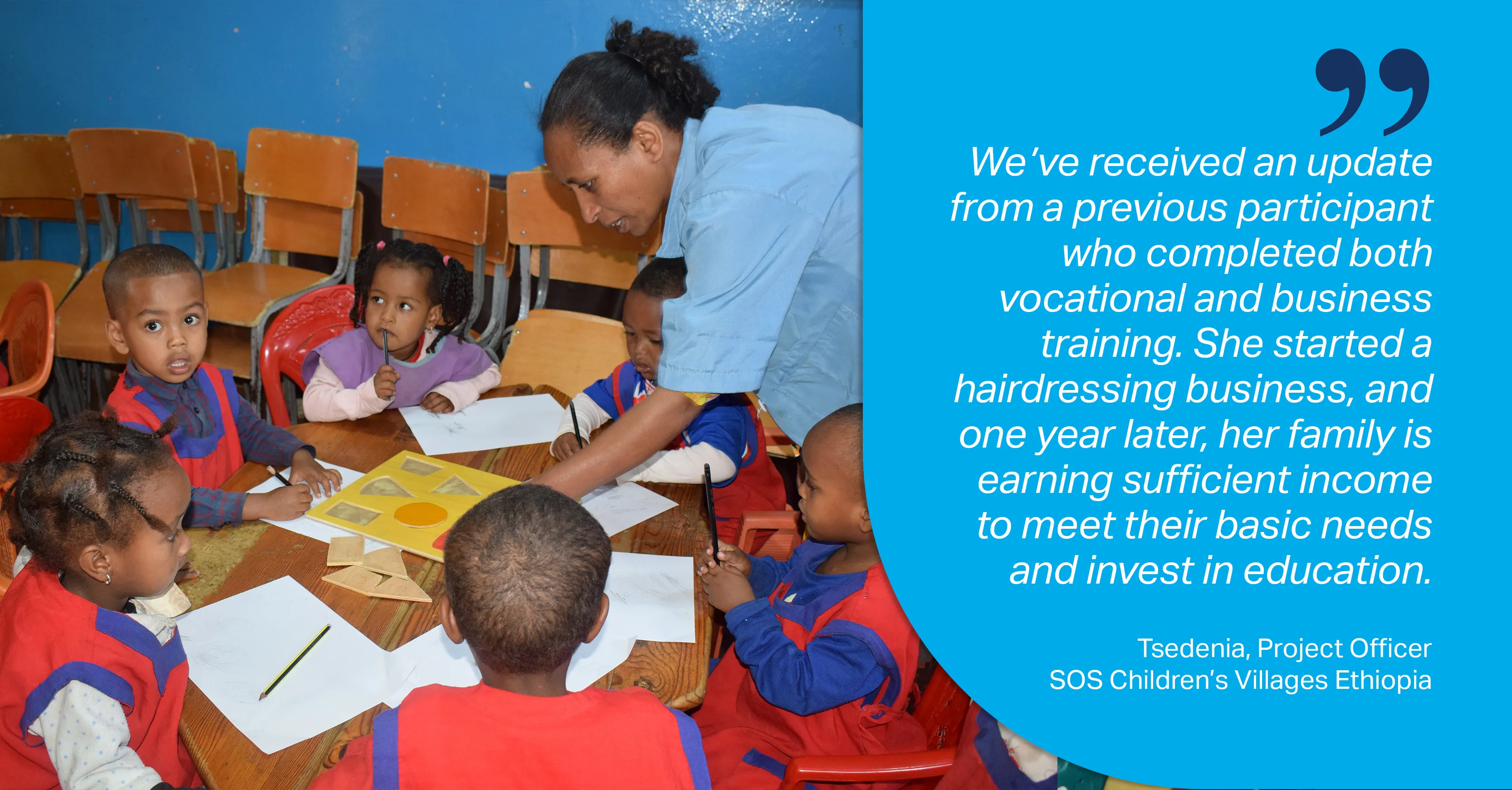 children learning at the early childhood development centre