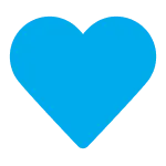 A blue heart icon