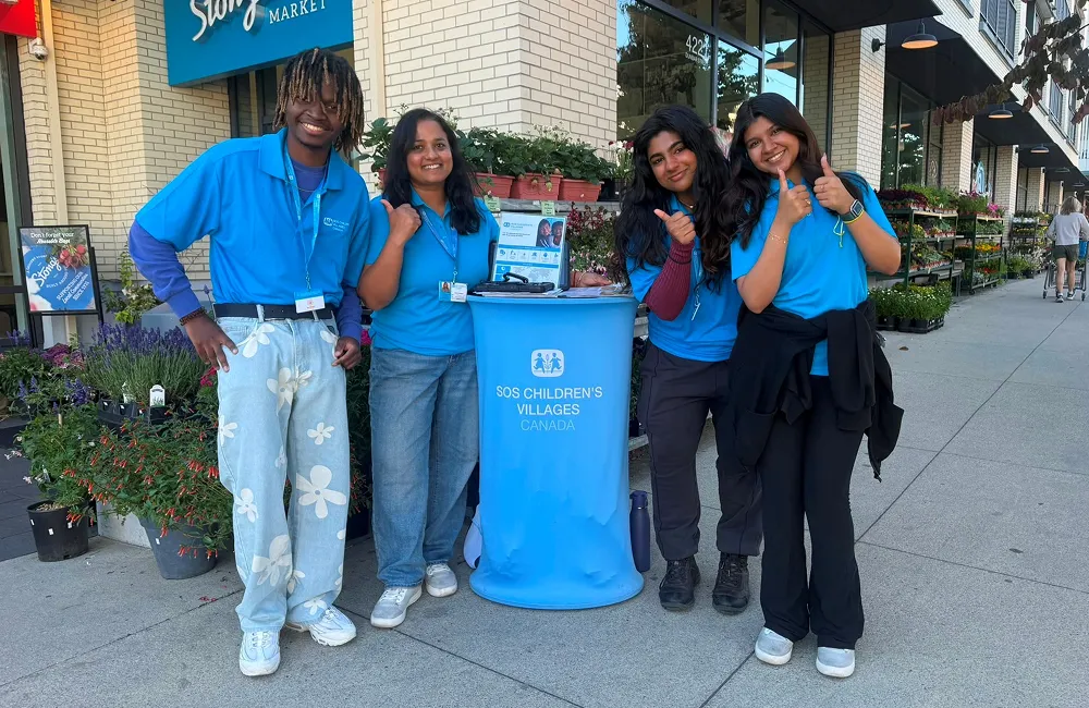A group of SOS Children's Villages Canvassers standing together