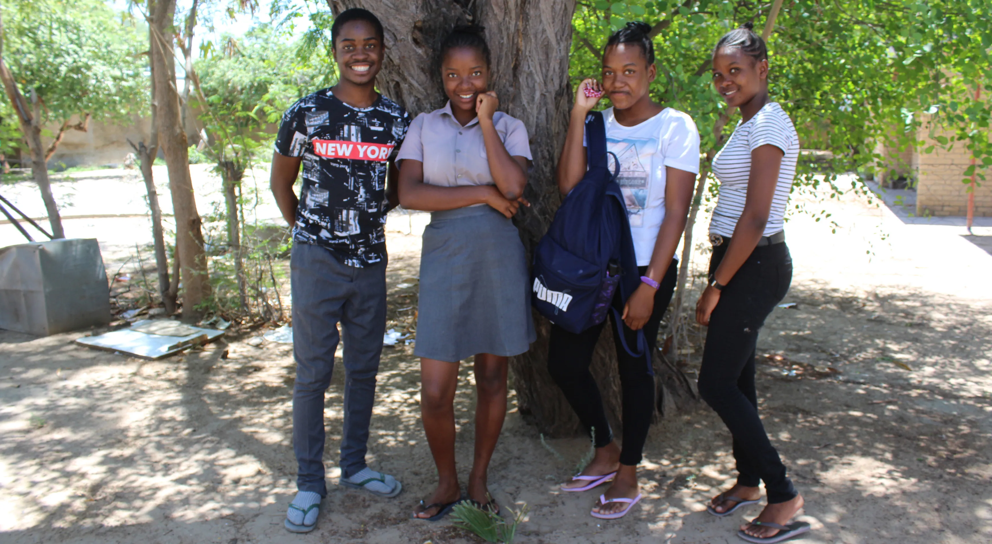 Ishmael and his SOS siblings in Namibia