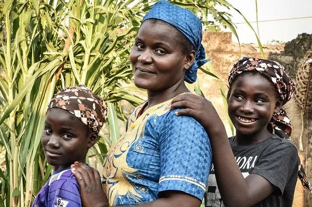 Assanatou and her daughters.