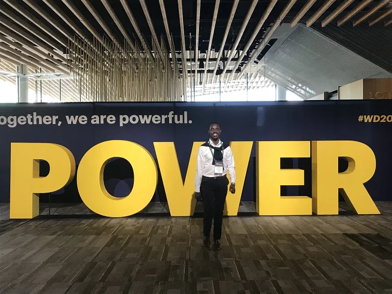 SOS youth advocate Joseph at Women Deliver