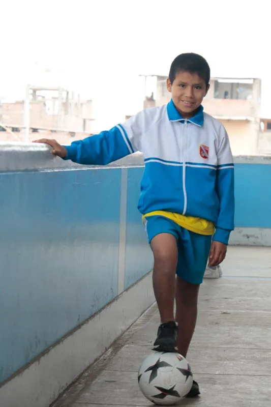 Boy with soccer ball