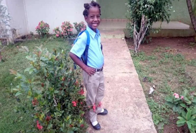 Dominican child's first day of school