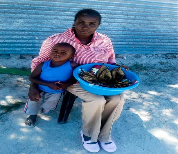Mother with child in the SOS Family Strengthening Program in Ondangwa, Namibia
