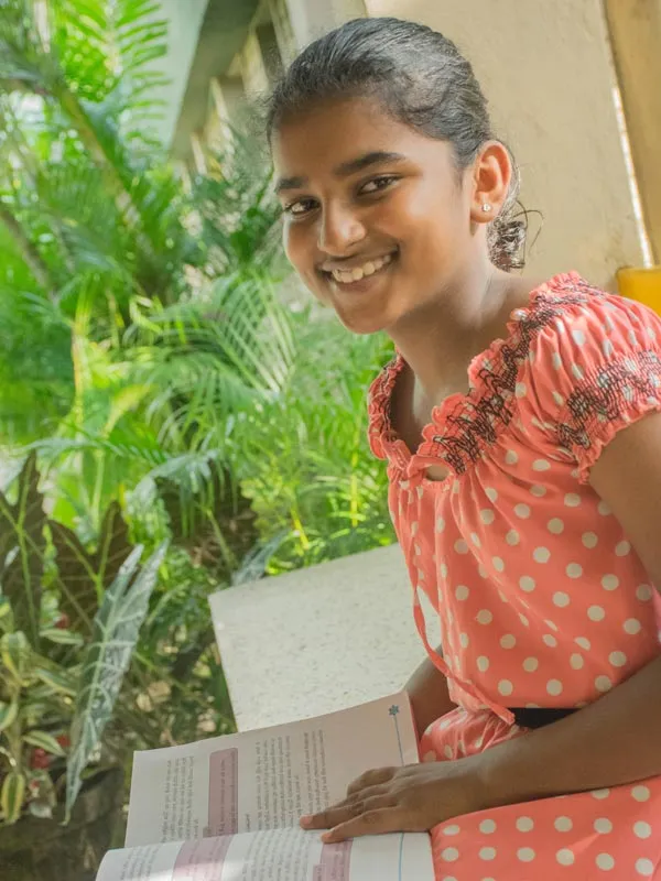 Smiling girl in Sri Lanka