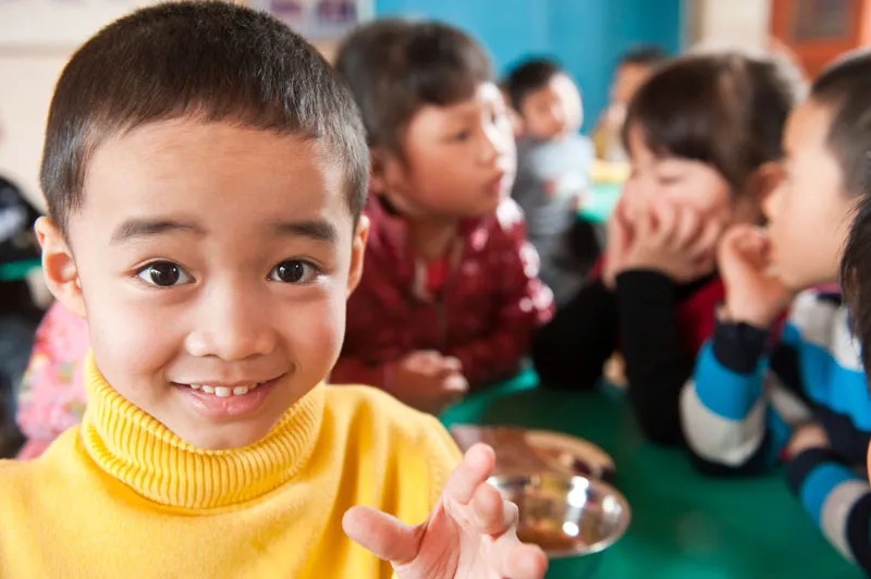 Boy smiling in Vietnam