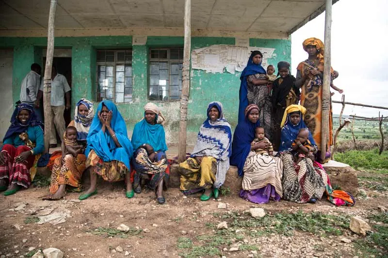 Pregnant and lactating mothers receive nutritional care at Health Centre in Kebele, Fedis District. Photo by Rory Sheldon