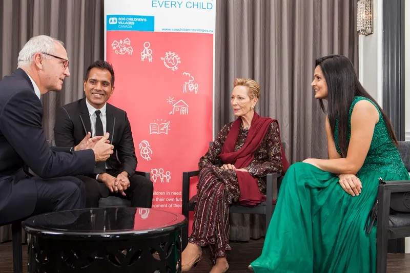 Princess Salimah Aga Khan with guests in Toronto
