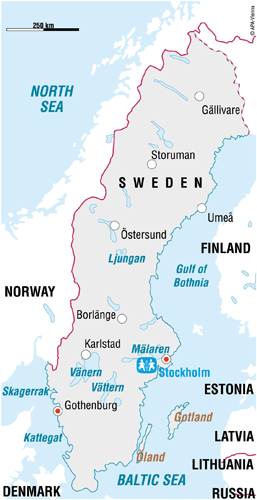 Map of SOS in Sweden