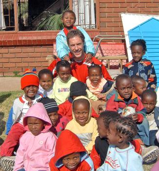 Craig Forrest with SOS children