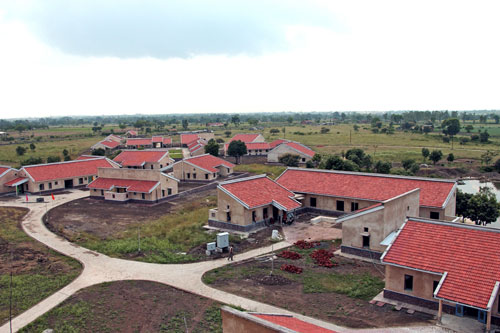Aerial view of SOS Village in Khajuri Kalan, India